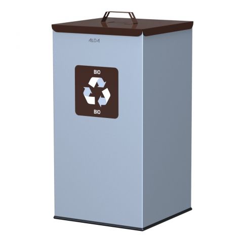 Kosz na śmieci do segregacji na odpady bio - 90 litrów brązowy