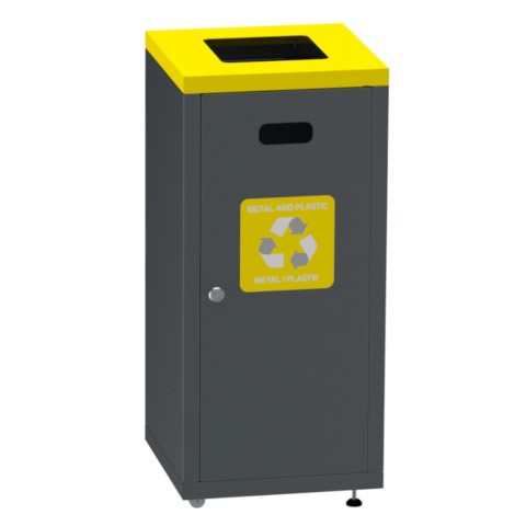 Waste recycling bin 90L with doors and connecting function