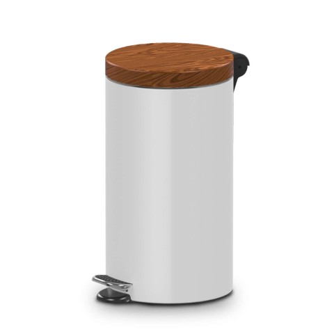 SHERWOOD 30-litre Pedal Bin with Wooden Lid and Soft Close