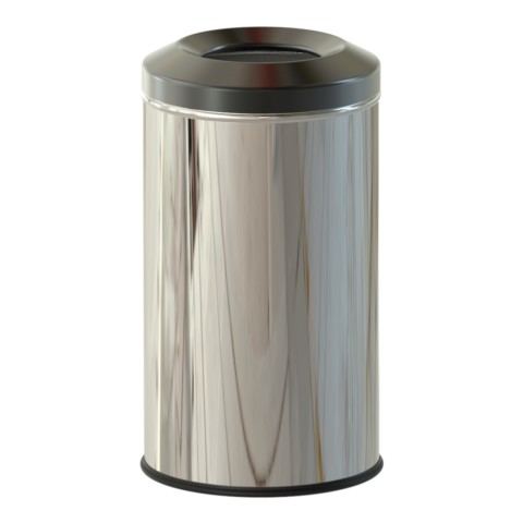 Fire proof bin - 20 litres - stainless steel - gloss