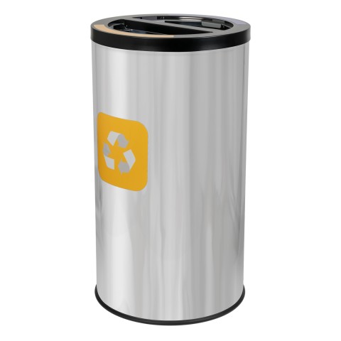 Round recycling bin 2x35L