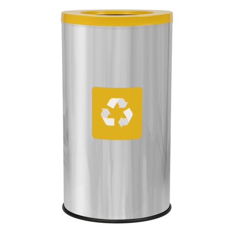 Waste separation bin 75L stainless steel_metal_and_plastic_waste