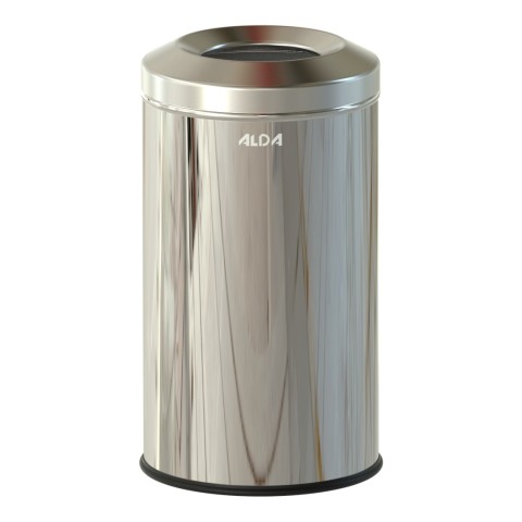 Fire proof bin - 20 litres - stainless steel - gloss
