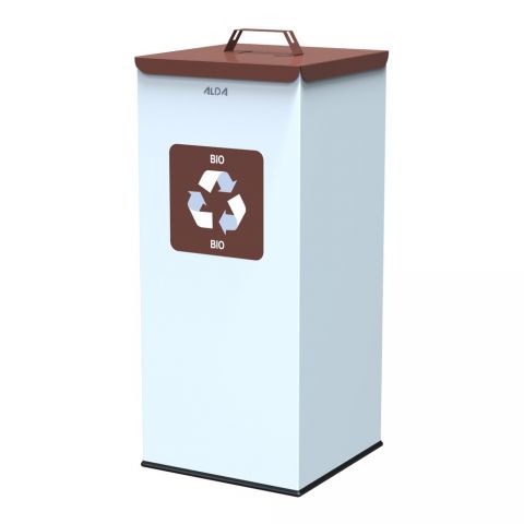 Kosz na śmieci do segregacji na odpady bio - 60 litrów - brązowy