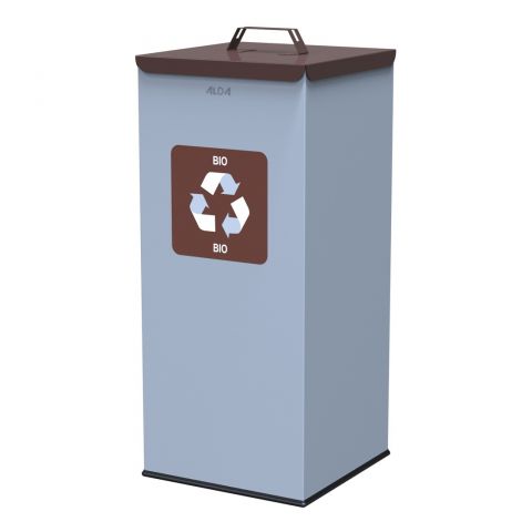 Kosz na śmieci do segregacji na odpady bio - 60 litrów brązowy