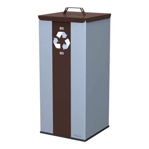 Kosz na śmieci do segregacji na odpady bio - 60 litrów brązowy