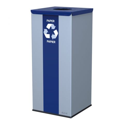 Kosz na śmieci do segregacji na metal i plastik - 60 litrów niebieski