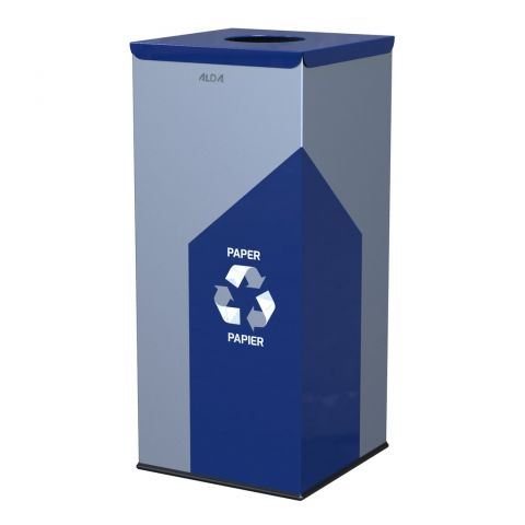 Kosz na śmieci do segregacji na papier - 60 litrów niebieski