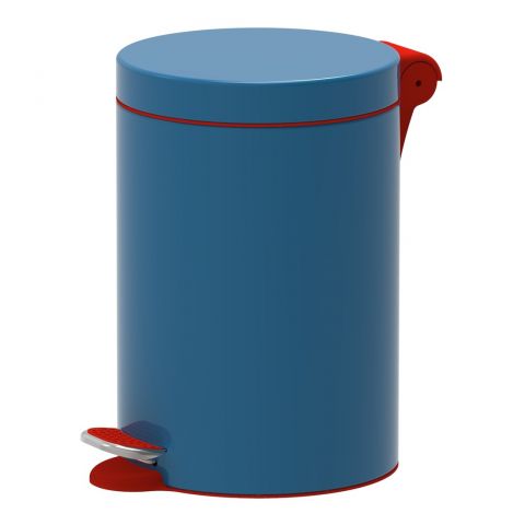 Kosz na śmieci pedałowy - 3 litrowy z kolorowego tworzywa niebieski