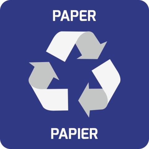 Naklejki informacyjne na kosze do segregacji śmieci papier