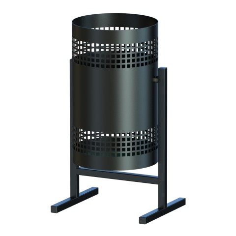 Outdoor bin - 18 litres - perforated - black