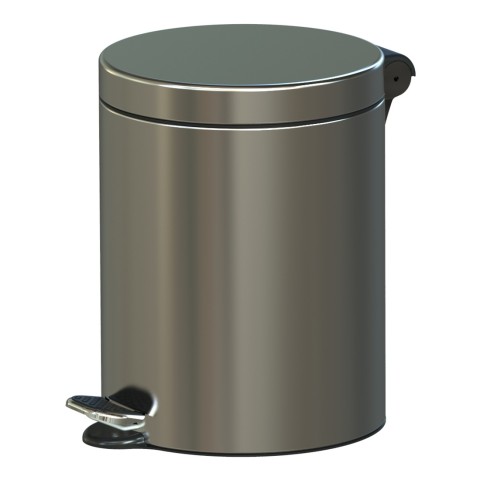 Pedal bin - 5 litres - stainless matt