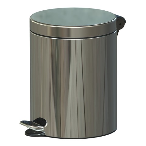 Pedal bin - 5 litres - stainless