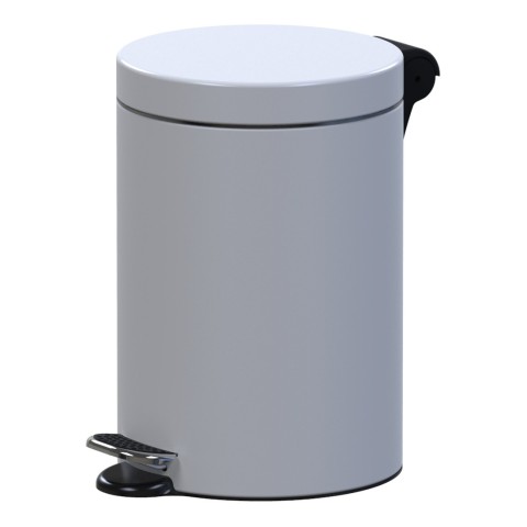 Pedal Bin with Antibacterial Coating - 3 litres - white