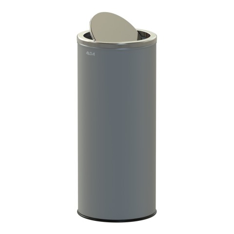 Swing bin - 45 litres - stainless steel - gray